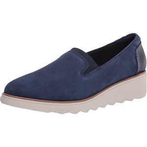 Clarks Navy Blue Loafers